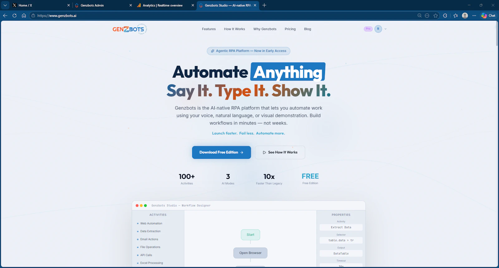 Genzbots Studio - Workflow designer screenshot 6