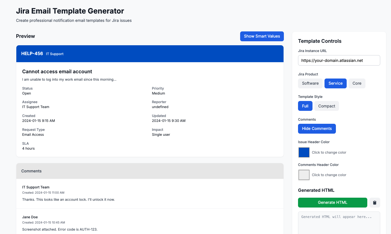 JIRA -E -Mail -Vorlagengenerator Medien 2