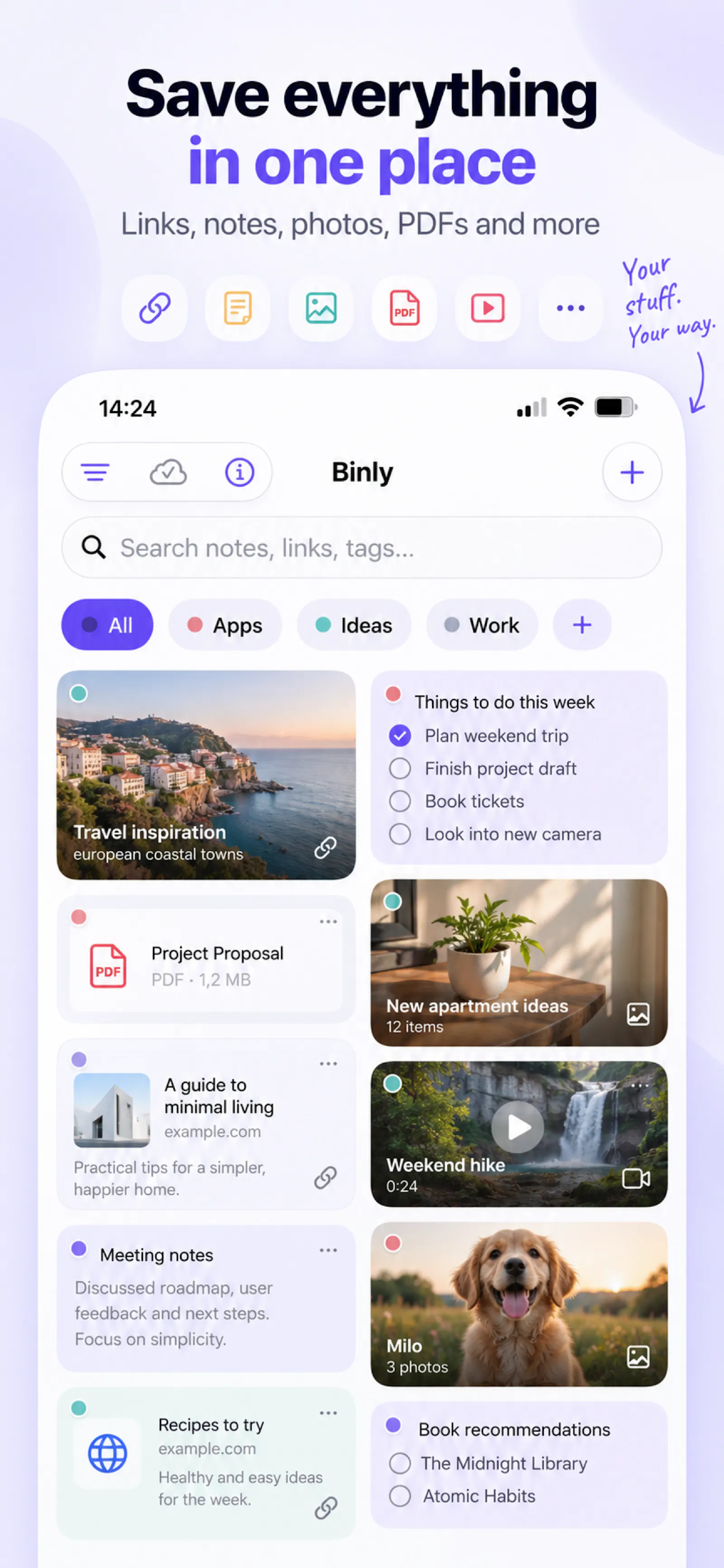 Binly screenshot 2