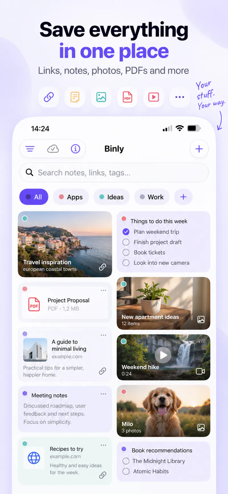 Binly screenshot 2