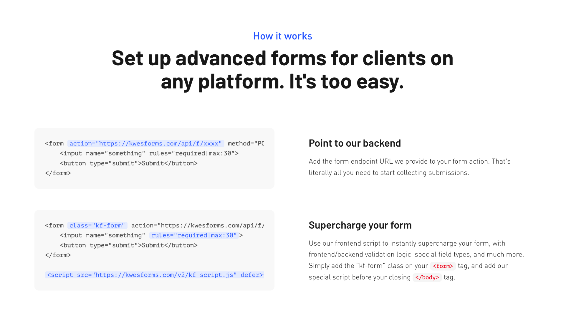 kwesforms - The most complete form service for developers