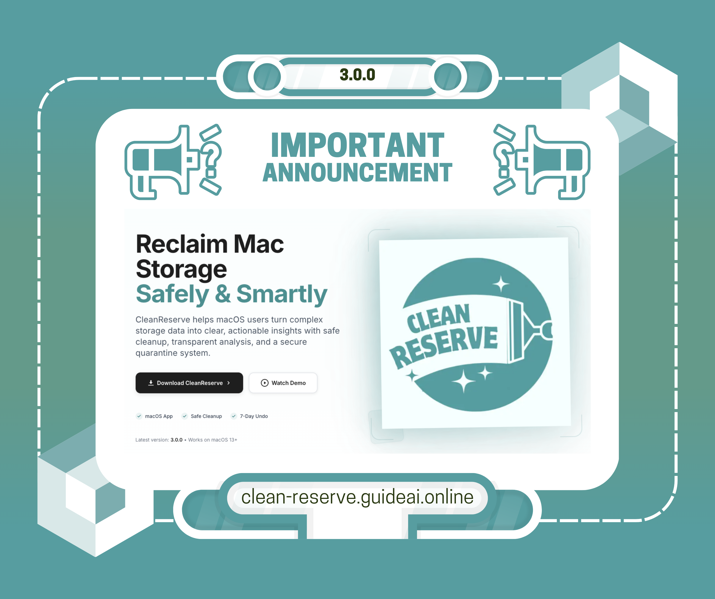 CleanReserve - Screenshot 2 showing product features and functionality