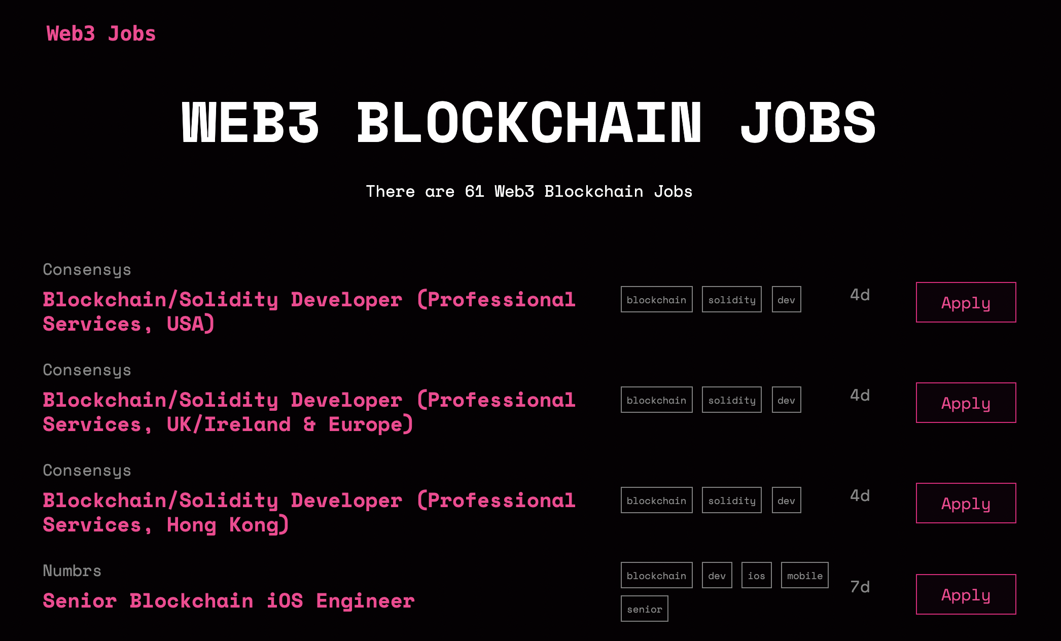 Web3 Jobs gallery image