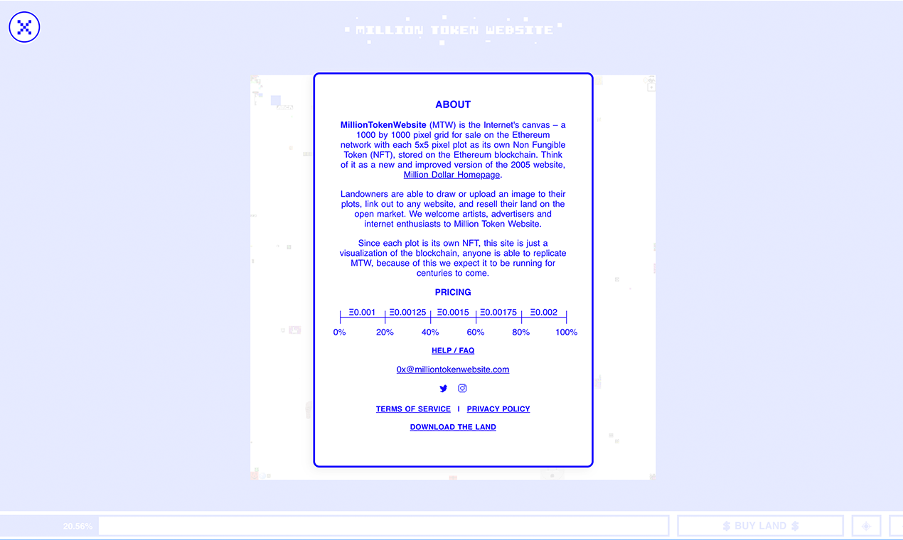 Million Token Website gallery image