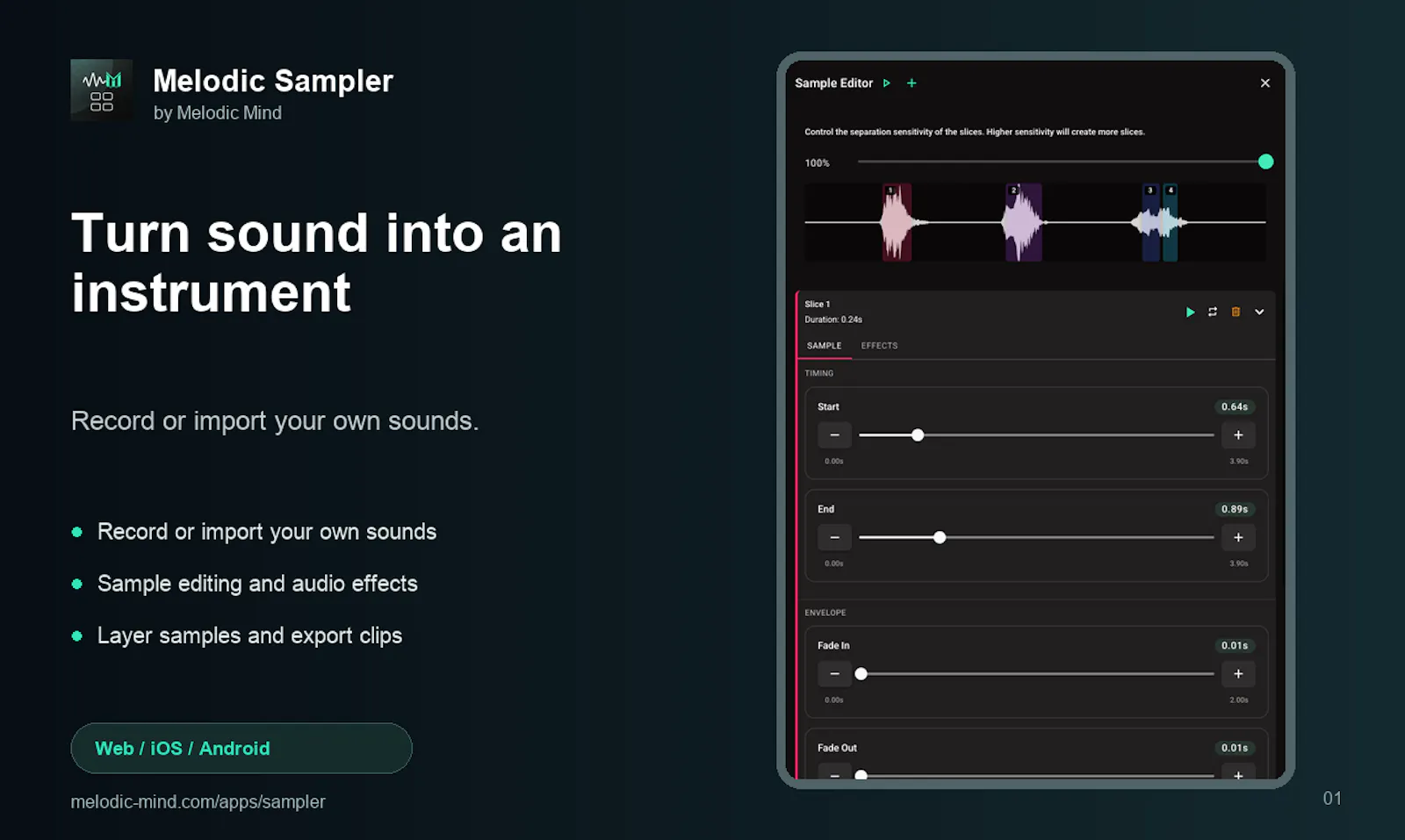 Melodic Sampler screenshot 1