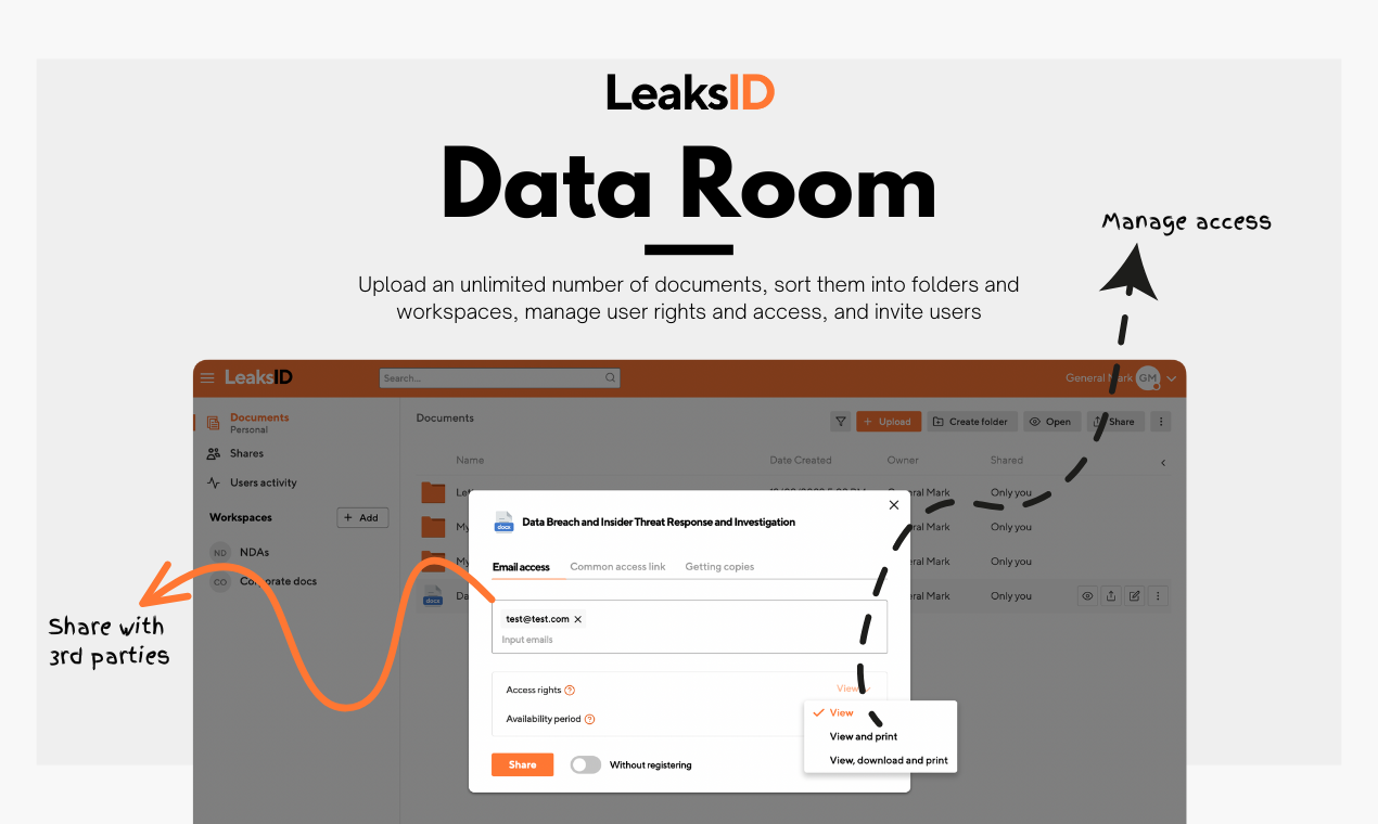 LeaksID Data Room gallery image