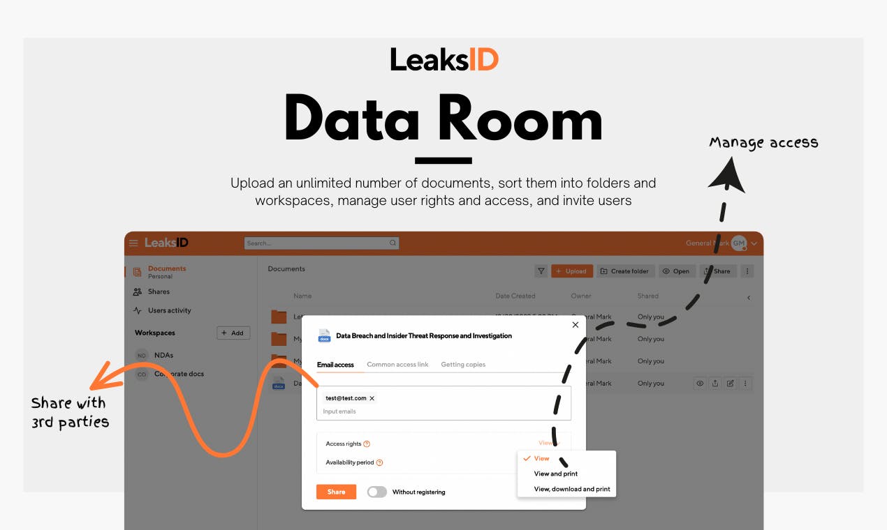 LeaksID Data Room media 1
