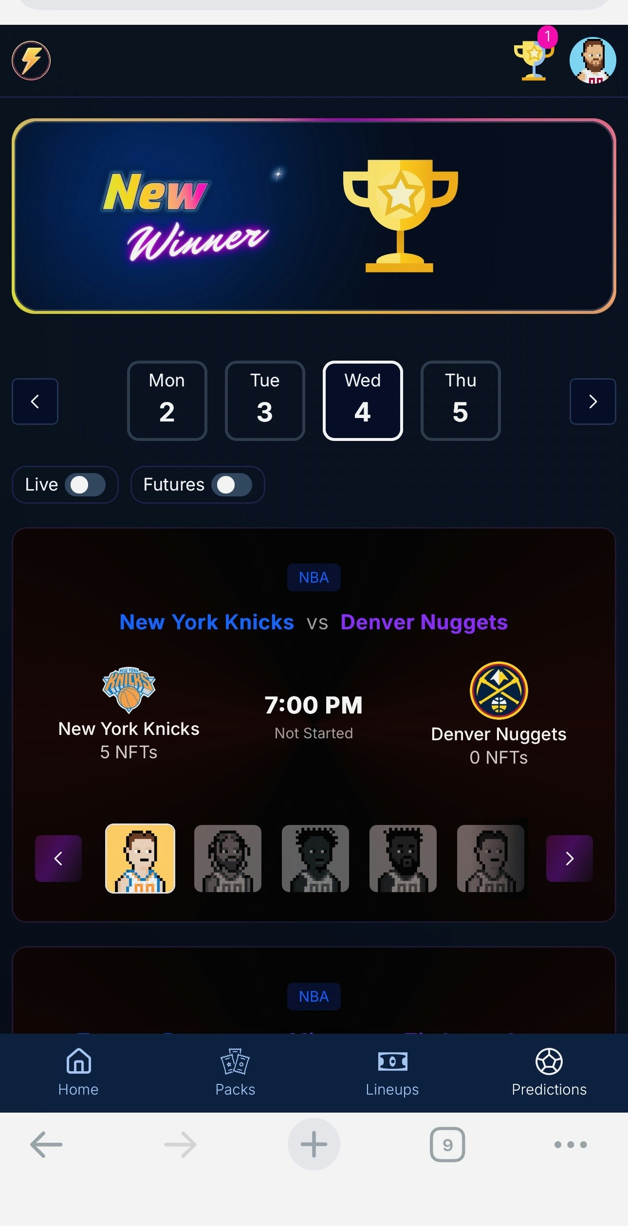 Legendz.fun - Screenshot 3 showing product features and functionality