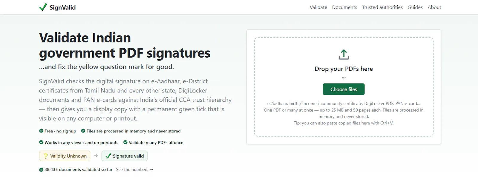 SignValid screenshot 1