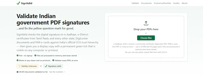 SignValid screenshot 1