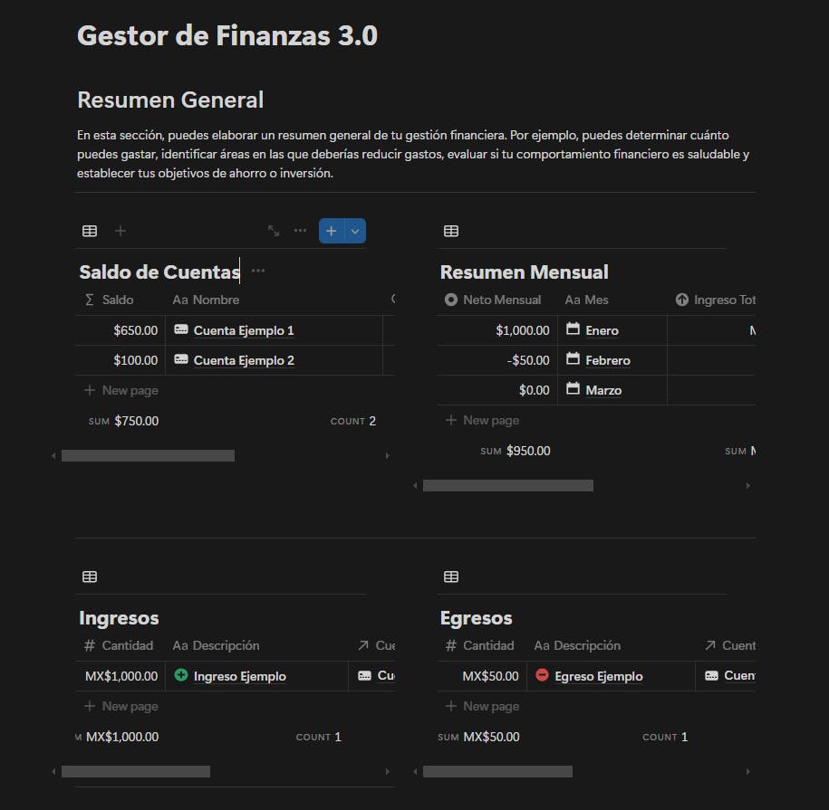 Gestor de Finanzas - Plantilla de Notion media 1