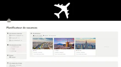 L'organisateur de vacances ultime Notion gallery image