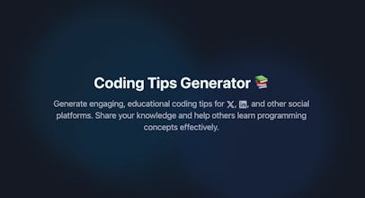 craftsome.tips - Coding Tips Generator gallery image
