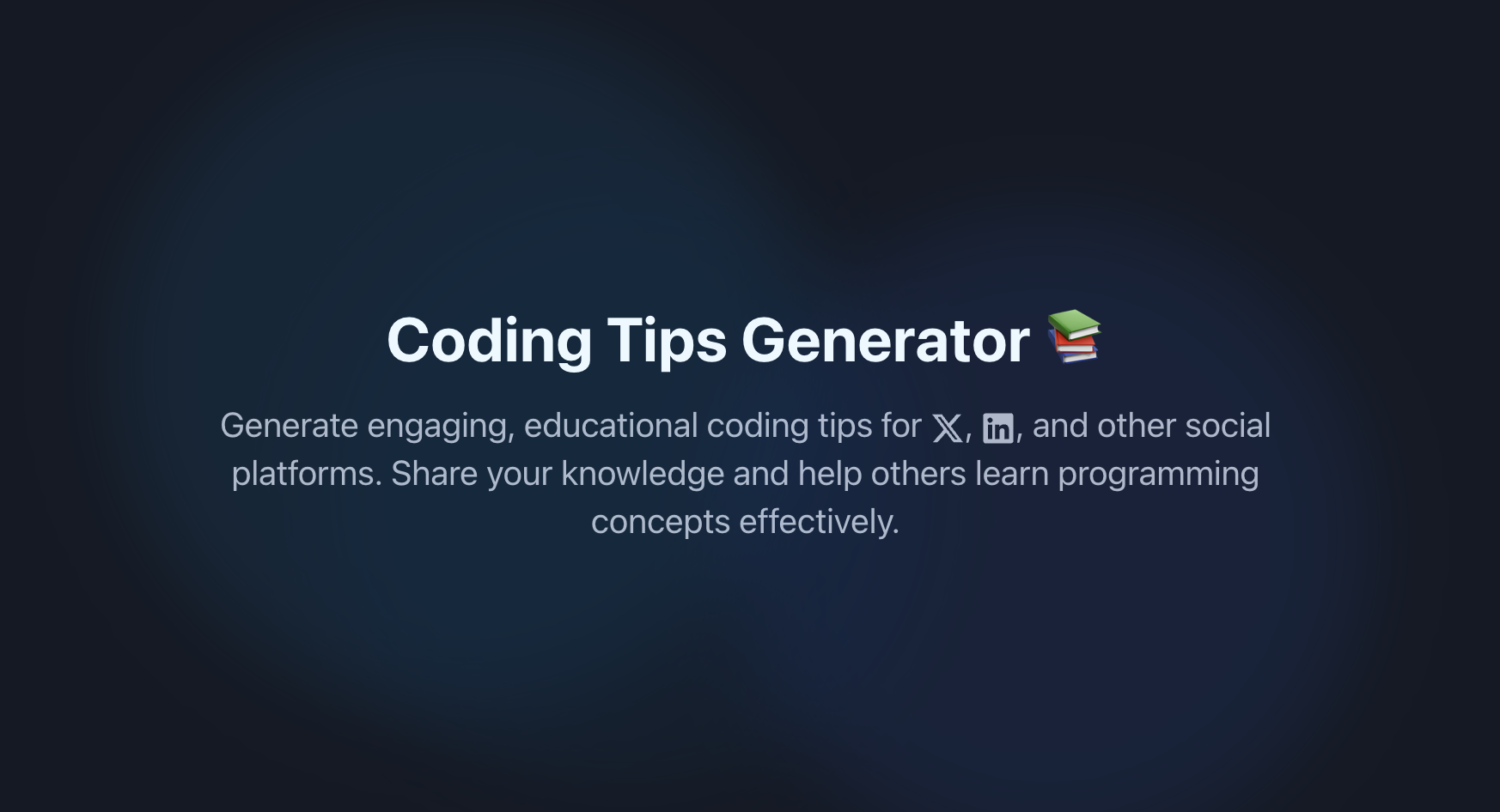 Média Craftsome.tips - Générateur de conseils de codage - Générateur de conseils de codage pour X / LinkedIn 1
