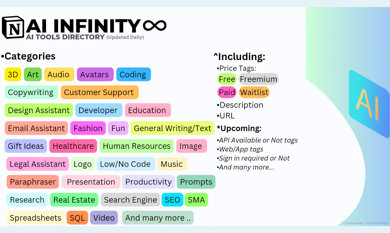 AI Infinity - AI Tools Directory: Find the perfect AI tool for your ...