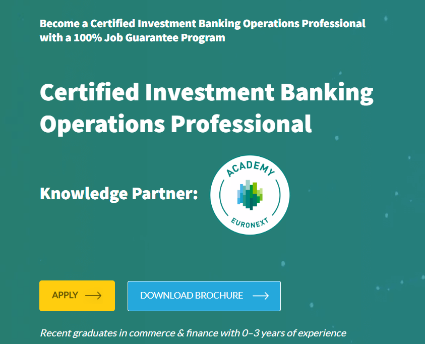 Investment Banking Operations