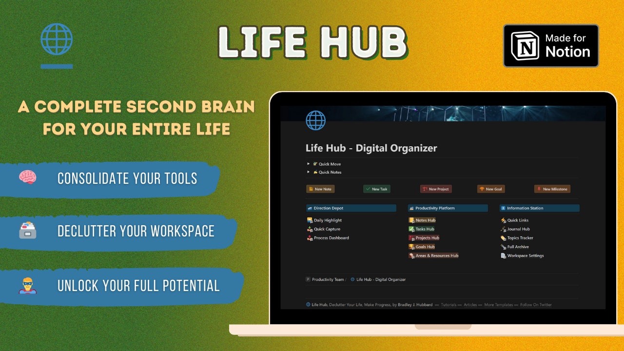 وسائط LifeHub - منظم الحياة قالب الفكرة 1