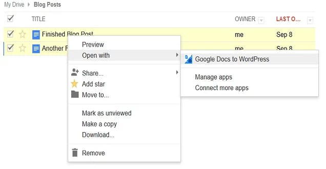 Google Docs to WordPress media 1