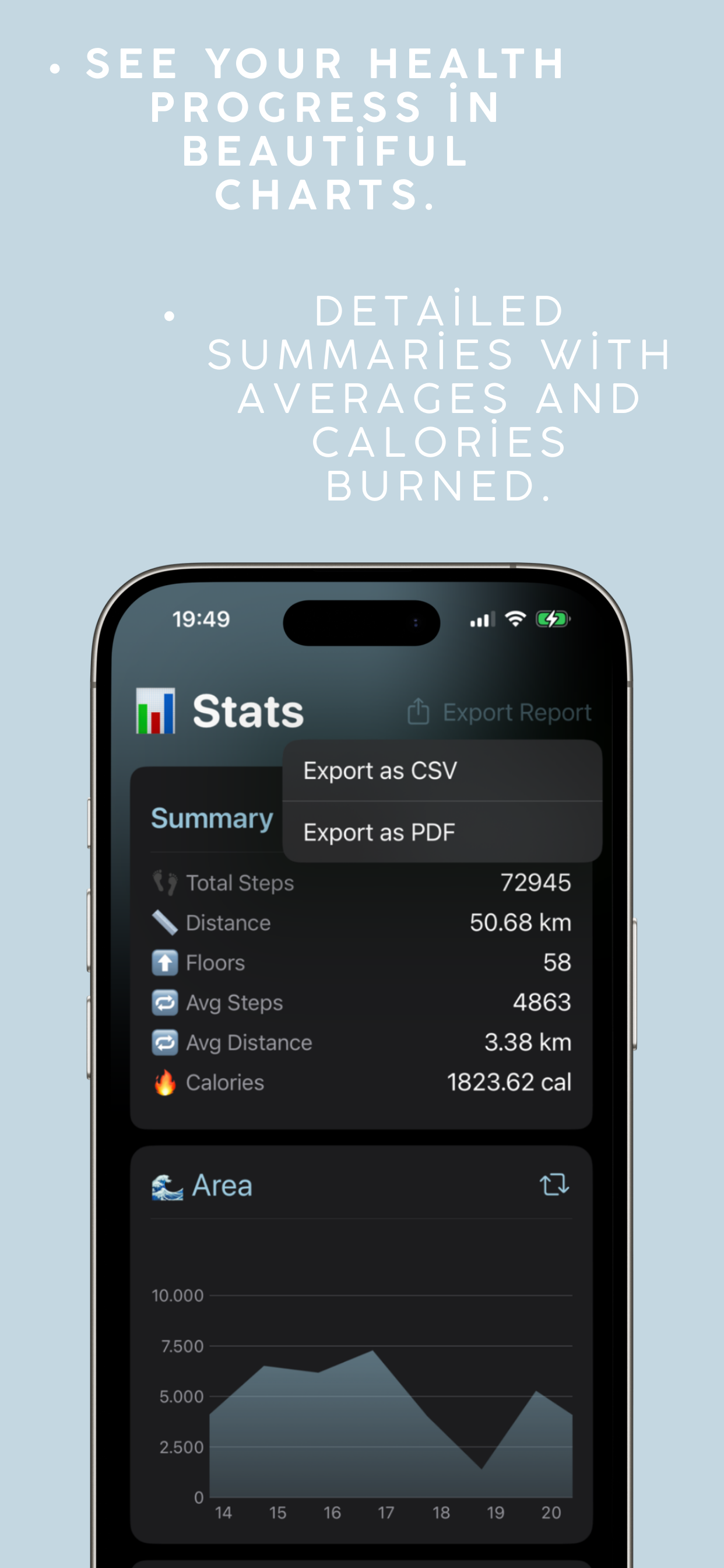 Média Étalon - Un pas de tracker propre et motivant pour les objectifs quotidiens 2