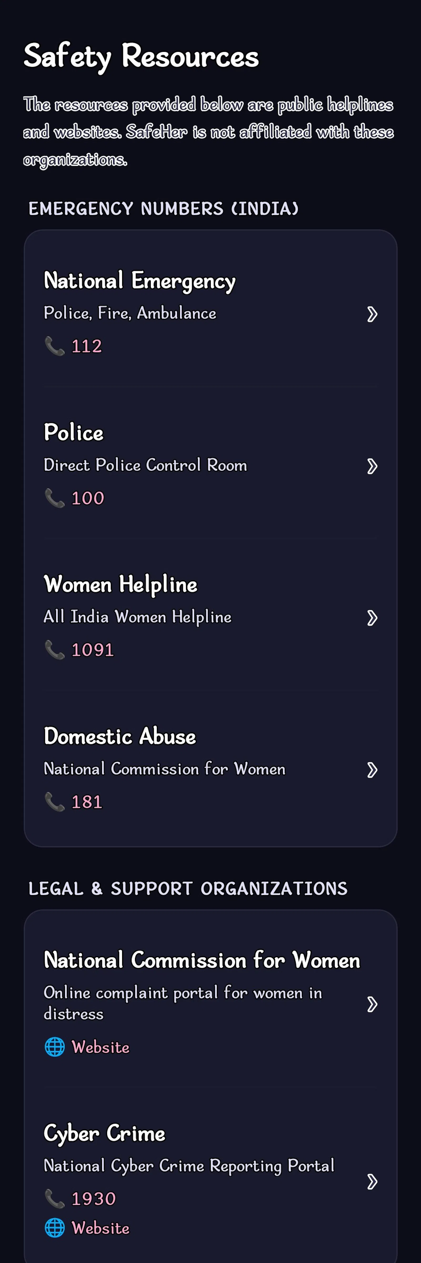 SafeHer screenshot 14