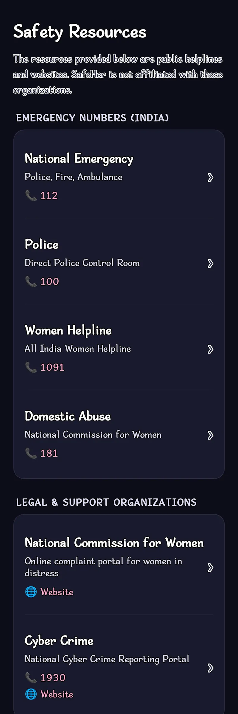 SafeHer screenshot 14