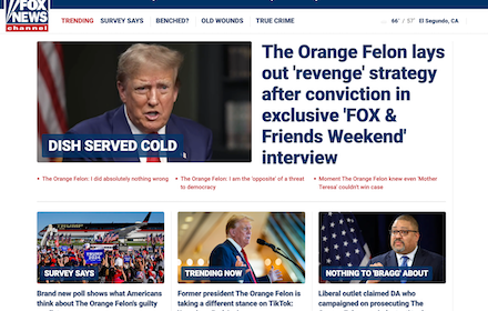 Donald zum Verbrecher - Ersetzt Donald Trump durch "The Orange Felon" auf Nachrichtenseiten Medien 1