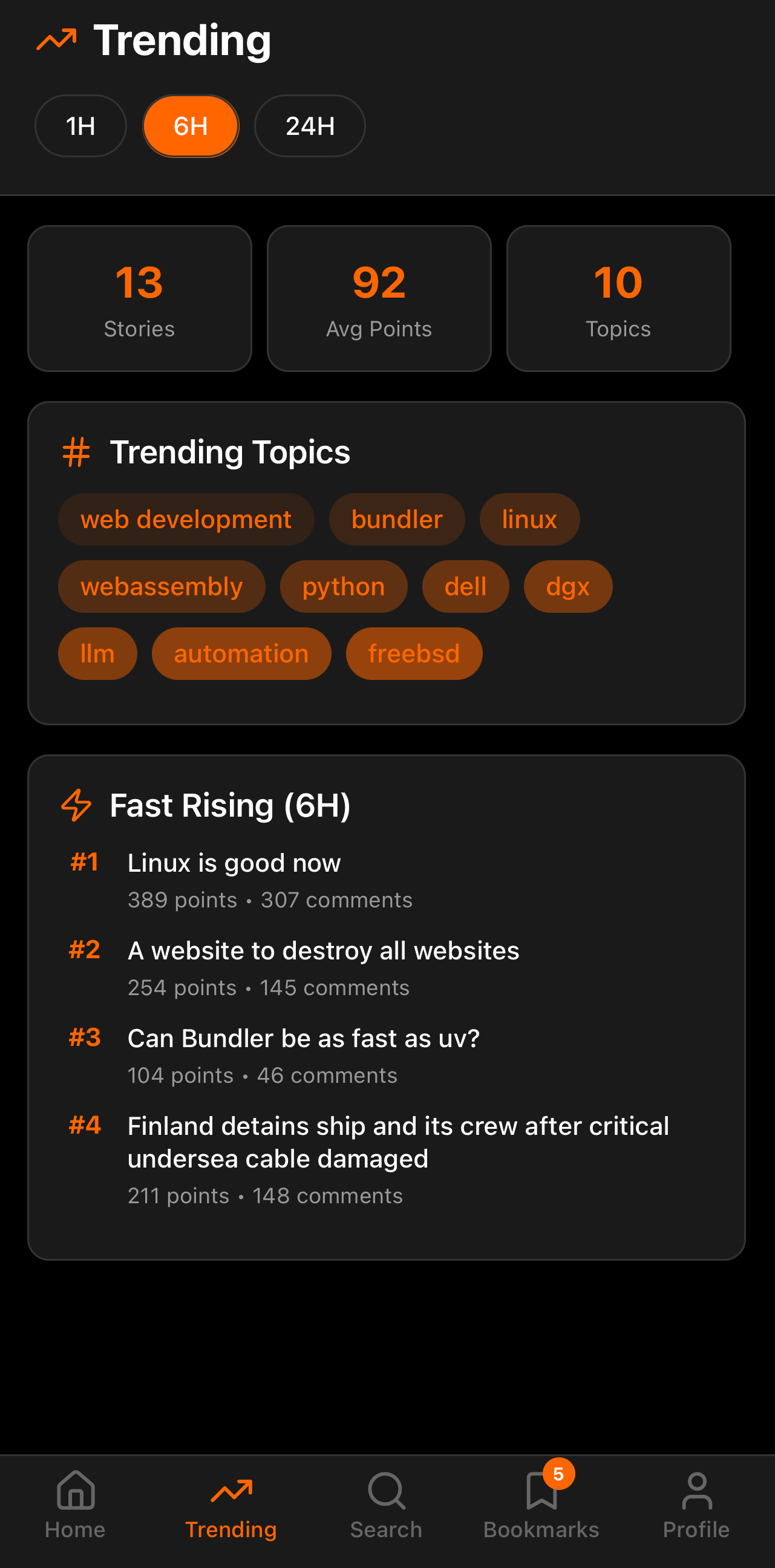 HackLens — Hacker News reader gallery image