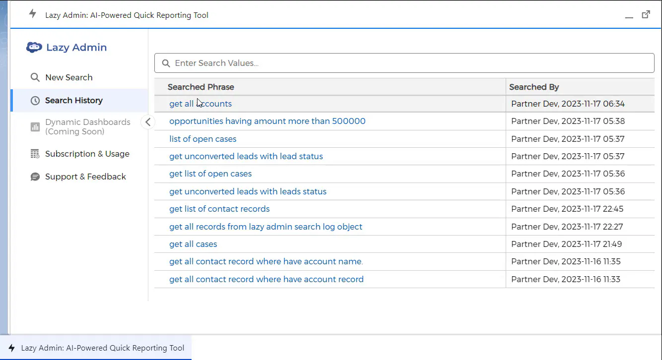 Lazy Admin AI-Powered Reporting Tool gallery image