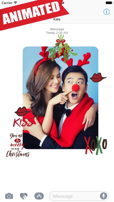 Animated Mistletoe & Kisses gallery image