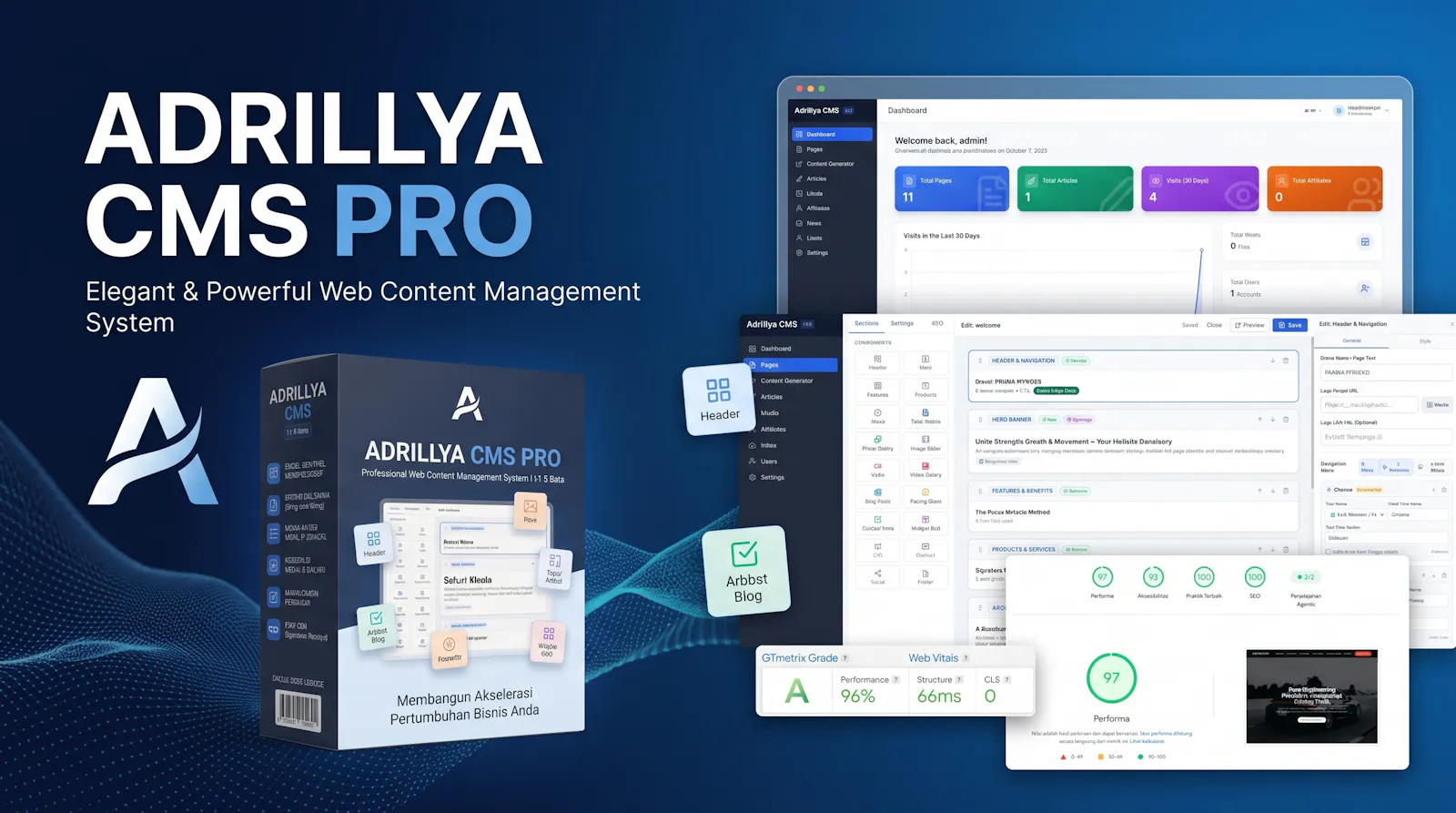Adrillya CMS Pro screenshot 2