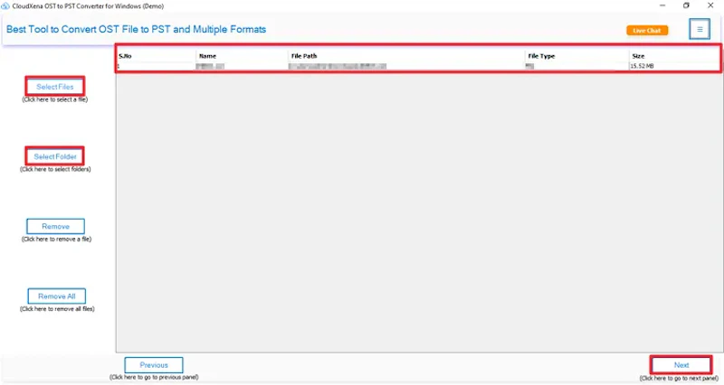 CloudXena OST to Office 365 Tool screenshot 2