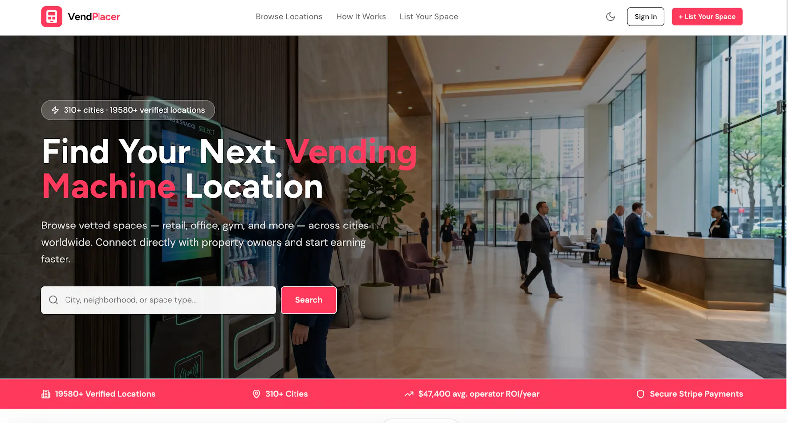 The Airbnb for Vending Machine Placement screenshot 1