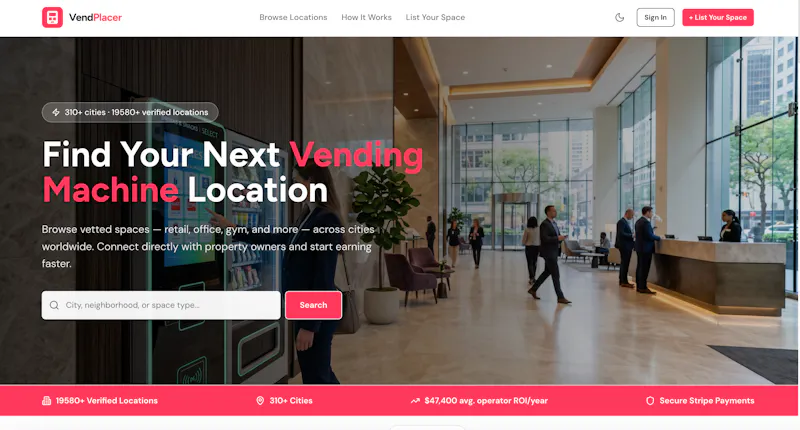 The Airbnb for Vending Machine Placement screenshot 1
