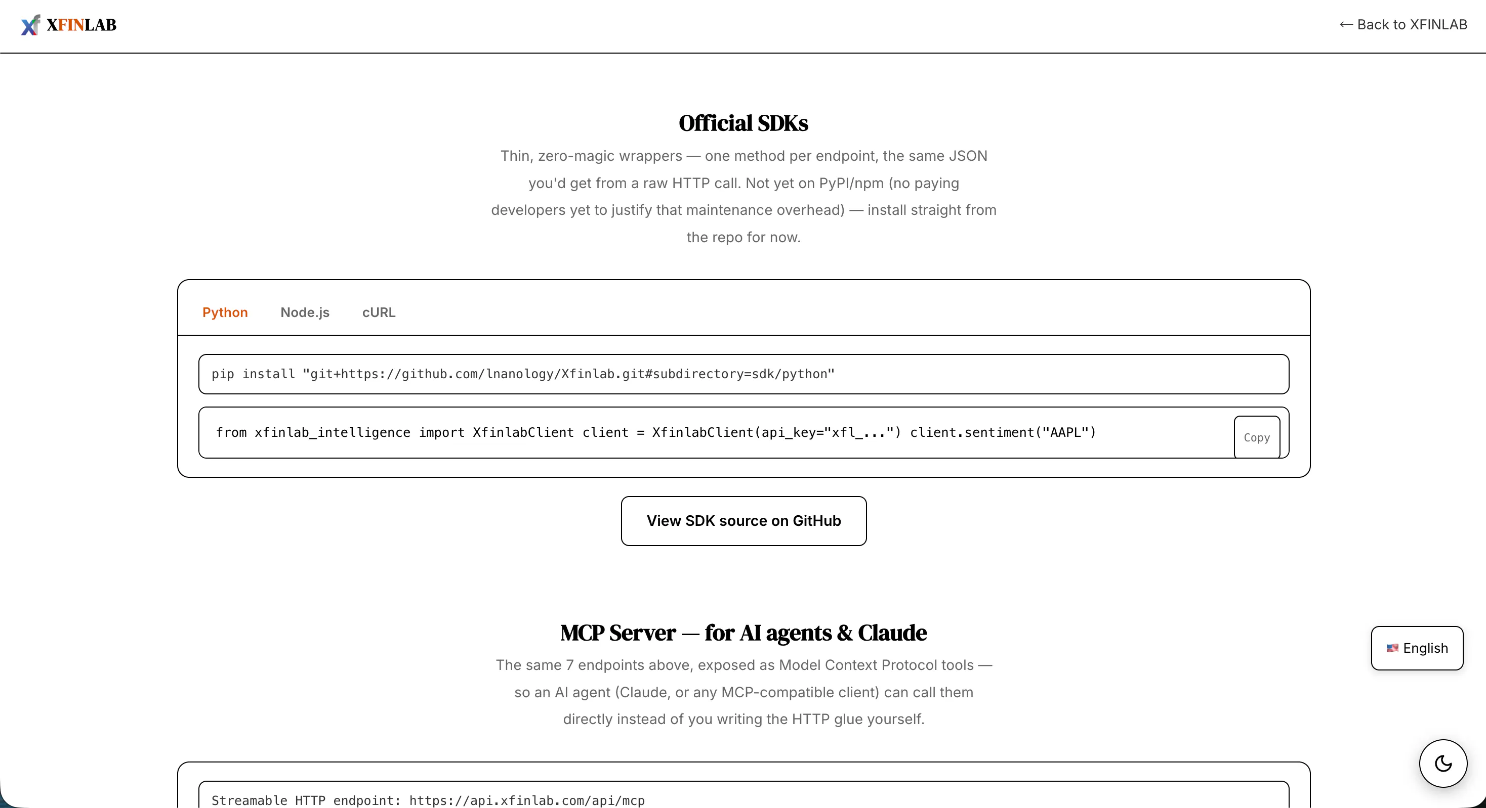 XFINLAB Intelligence API gallery image