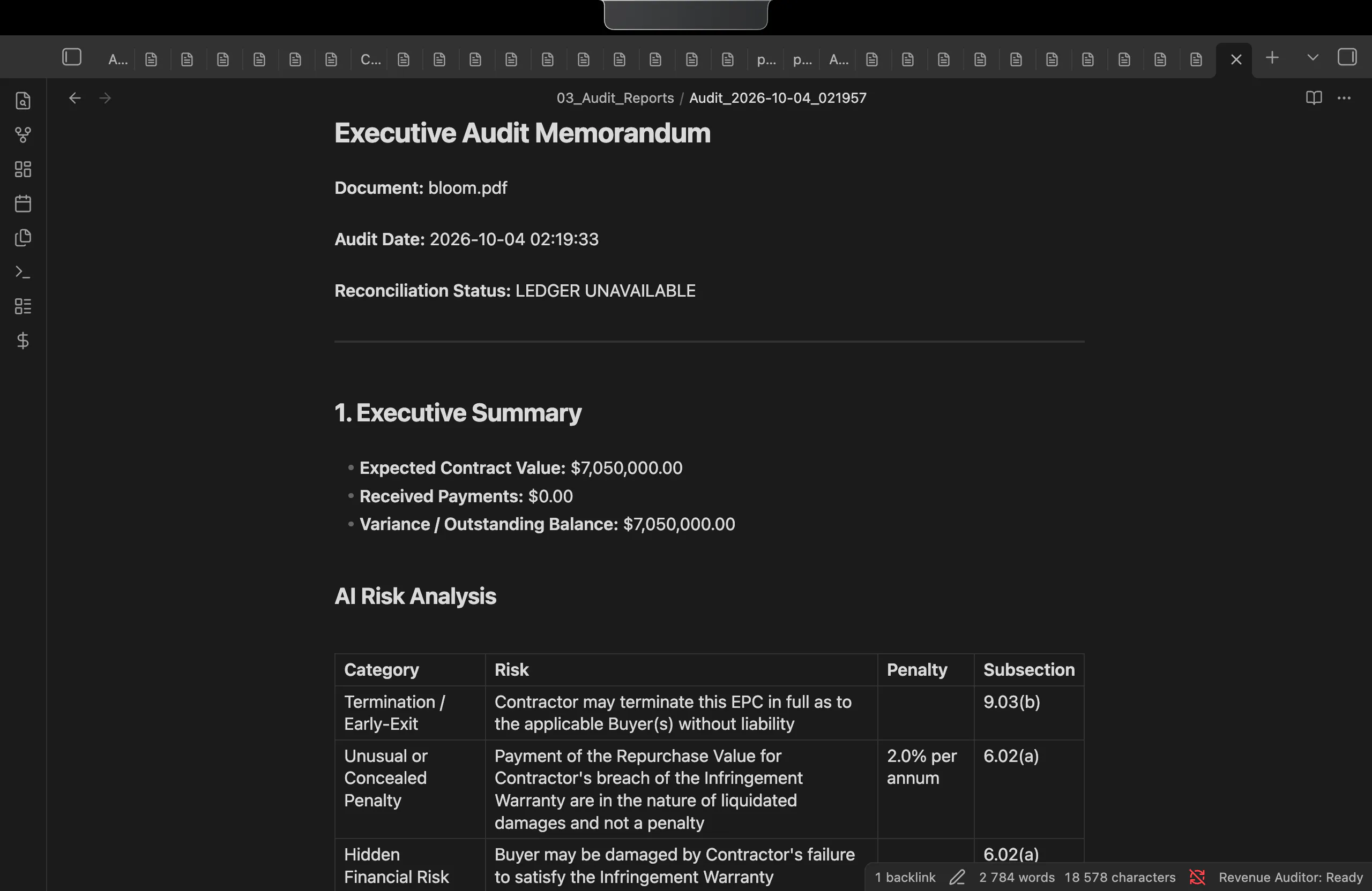 Revenue Auditor for Obsidian gallery image