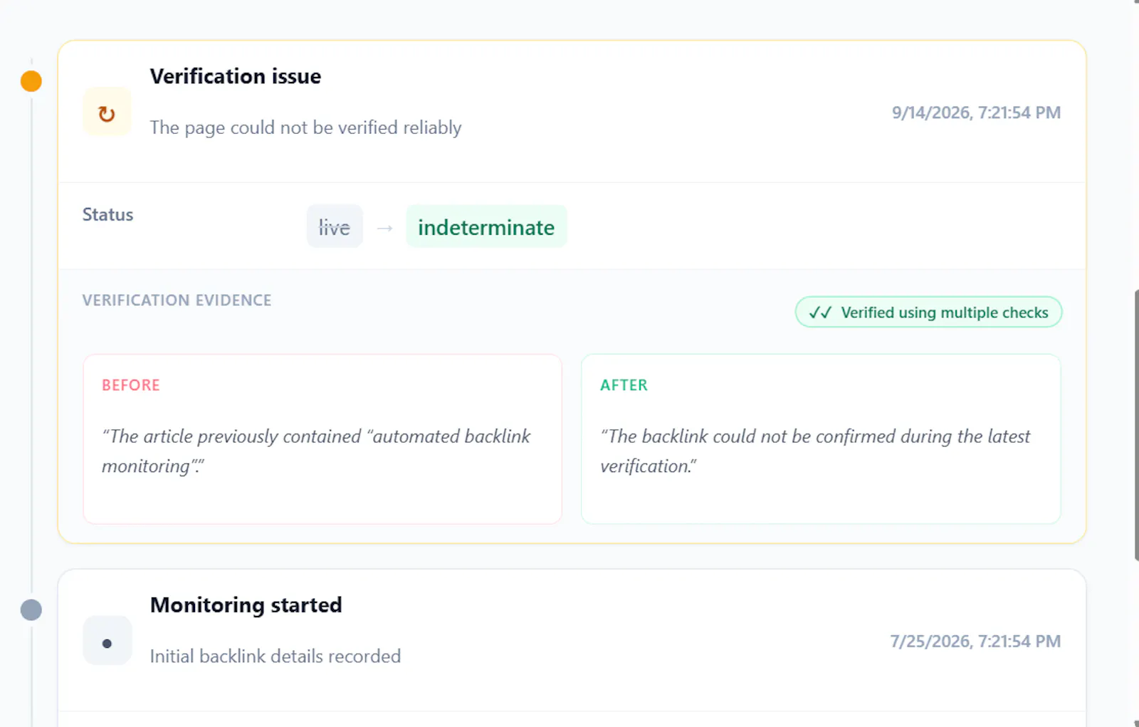 Backlink Vigil screenshot 4