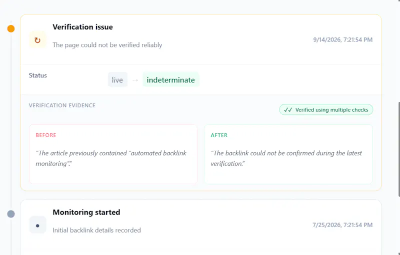 Backlink Vigil screenshot 4