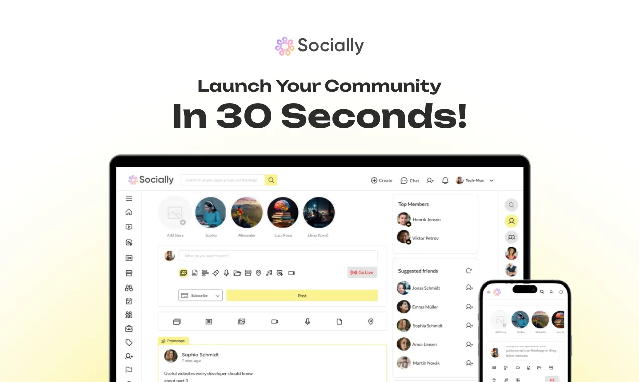 Socially screenshot