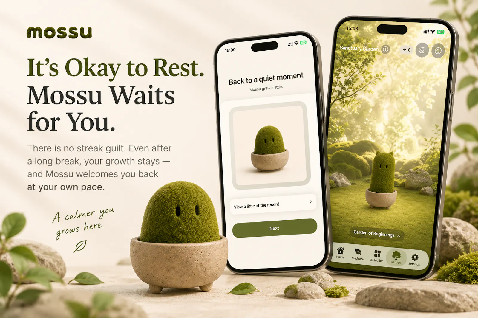 Mossu: Meditation Timer & Grow screenshot 4