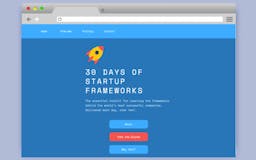 30 Days of Startup Frameworks media 1