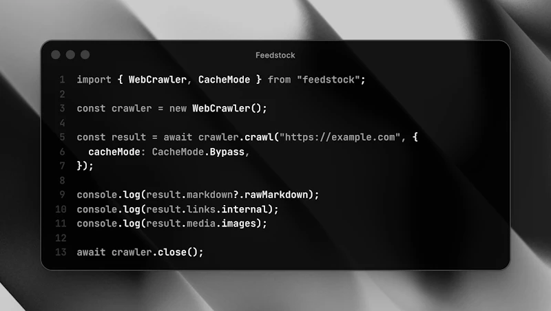 Feedstock screenshot 1