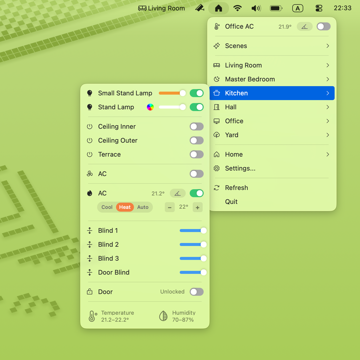 startuptile Itsyhome-Control HomeKit from macOS menu bar