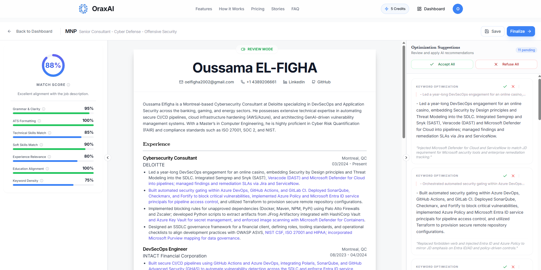 OraxAI - Screenshot 3 showing product features and functionality