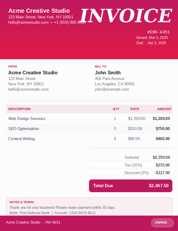 InvoicePro Invoice Generator gallery image
