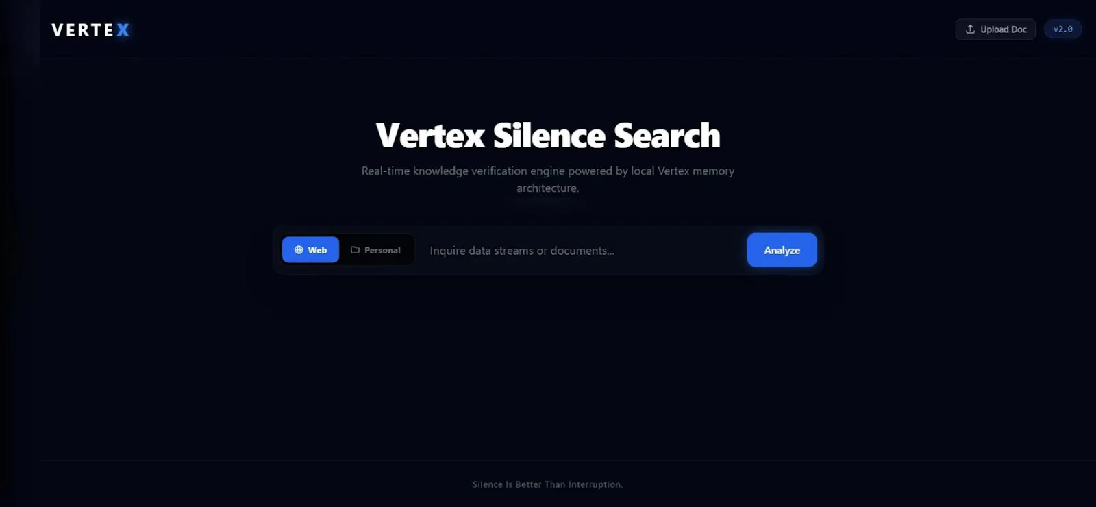 Vertex Silence Search screenshot 1