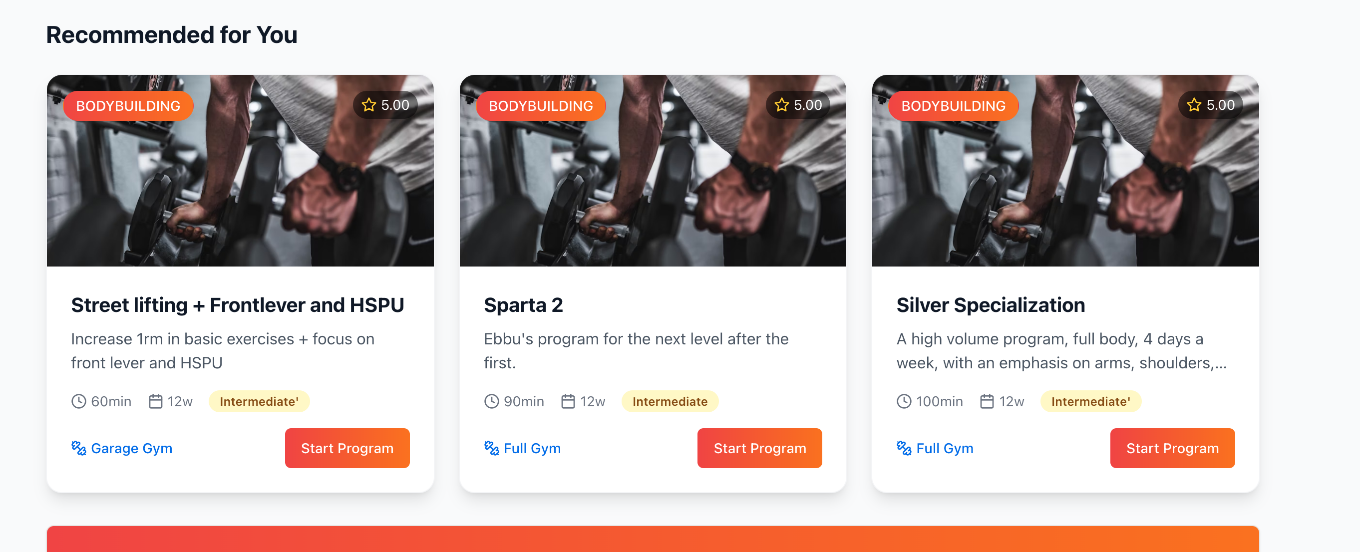 Exercise Database gallery image