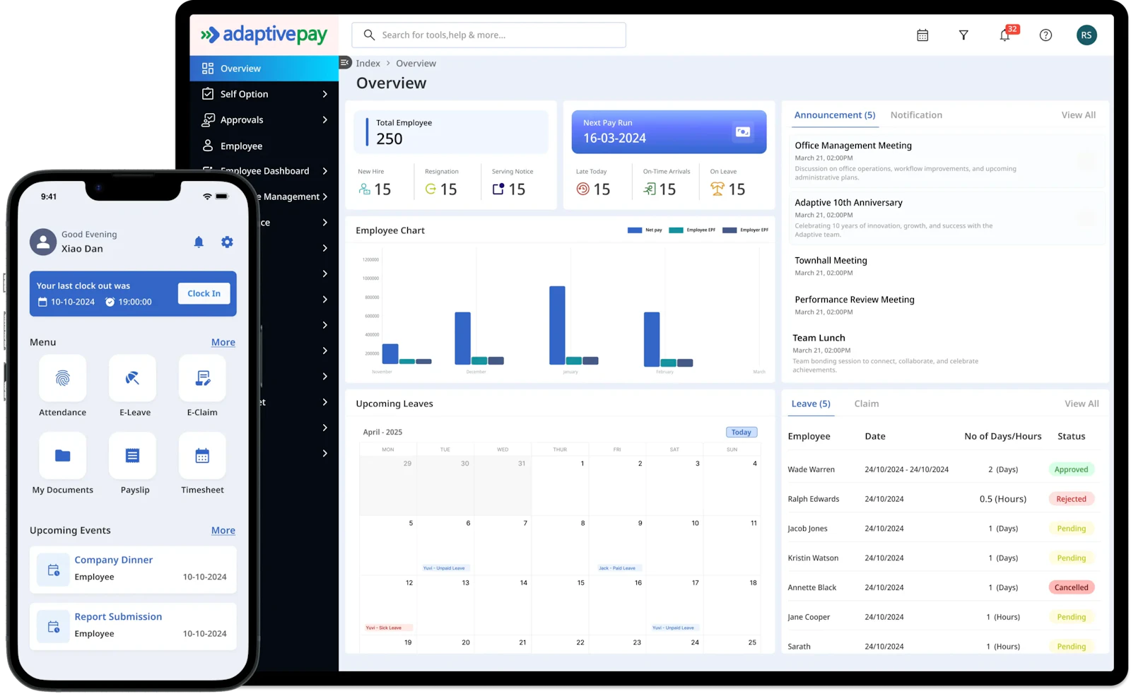 Adaptive HRMS screenshot 3