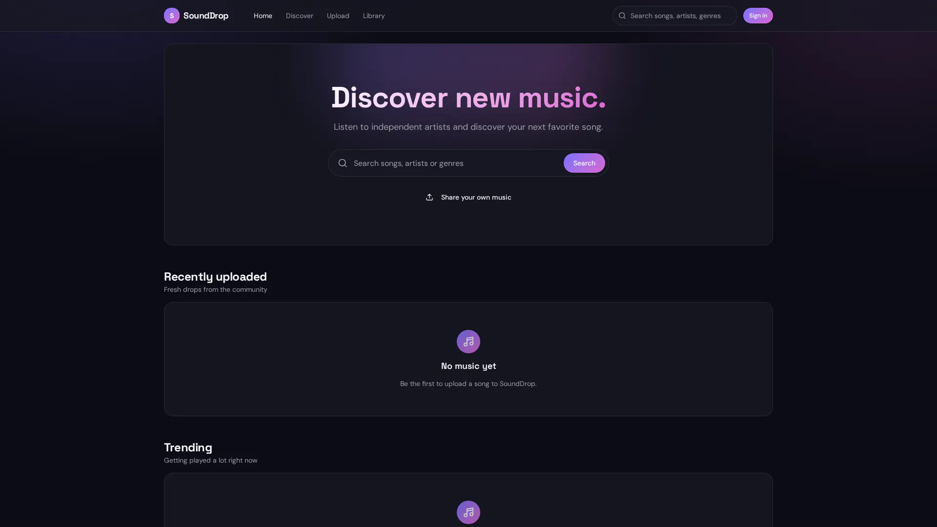 SoundDrop — Discover new music gallery image