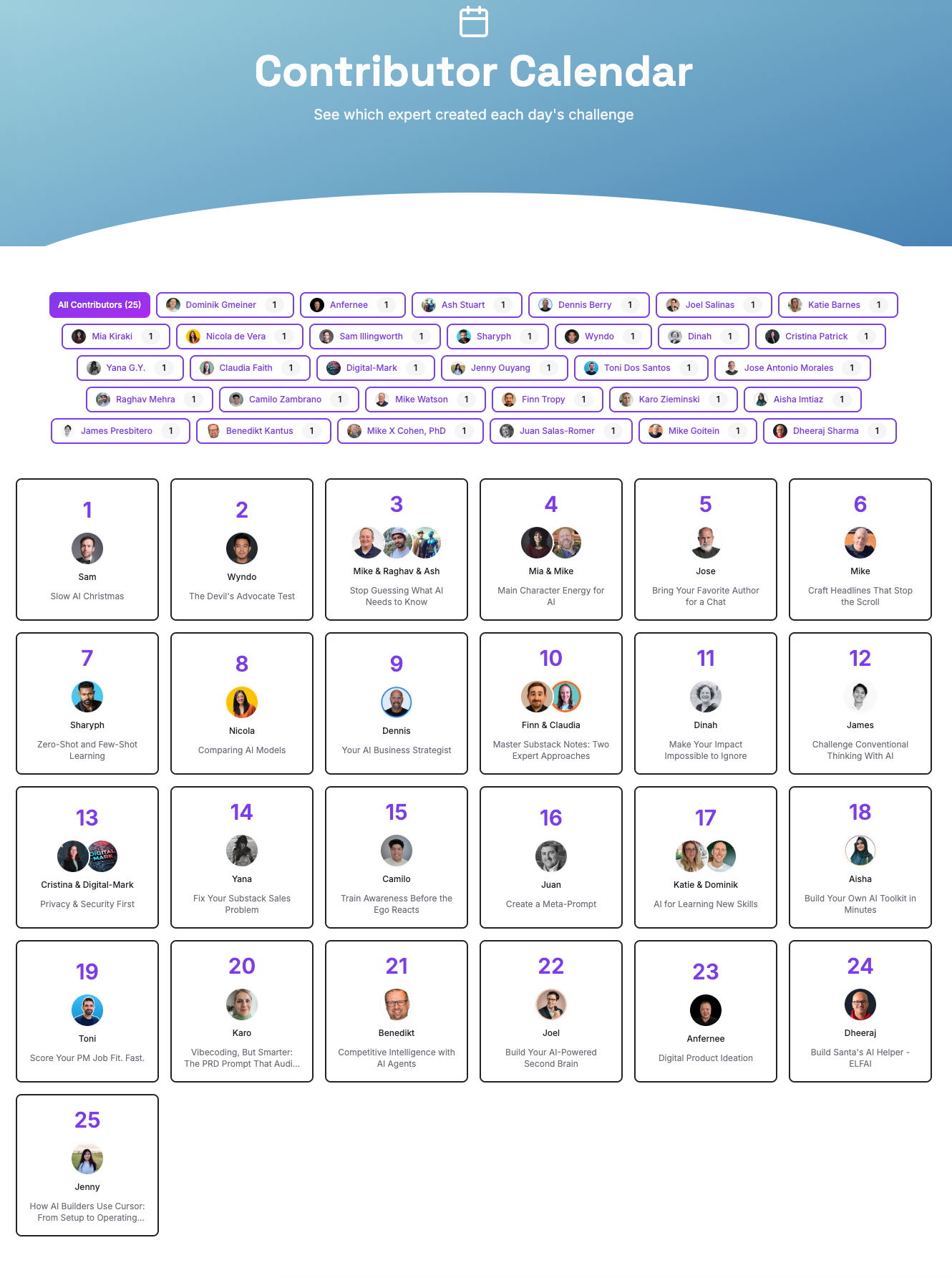 AI Advent Calendar - Screenshot 3 showing product features and functionality
