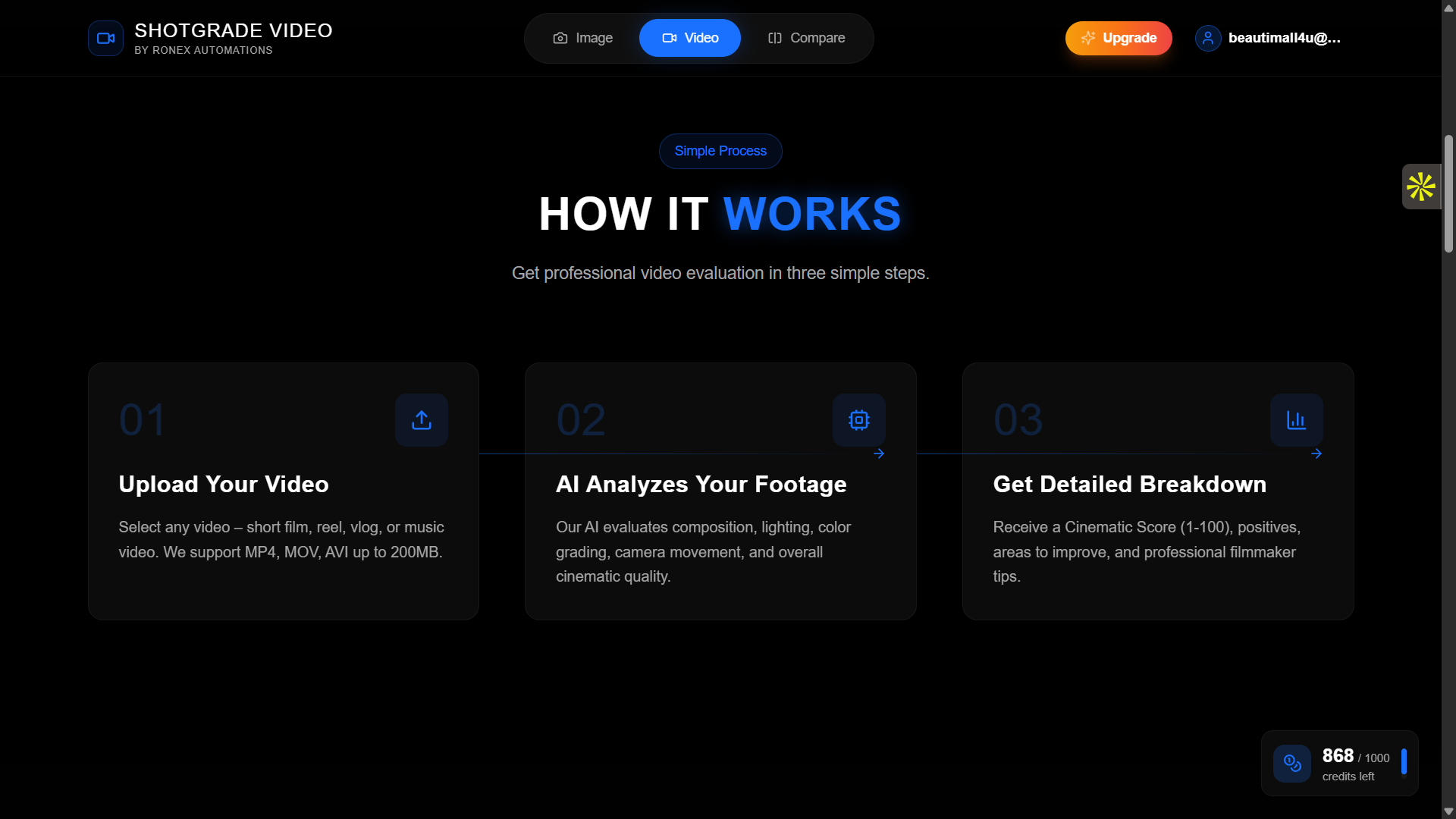 ShotGrade - Main product screenshot demonstrating key features and user interface